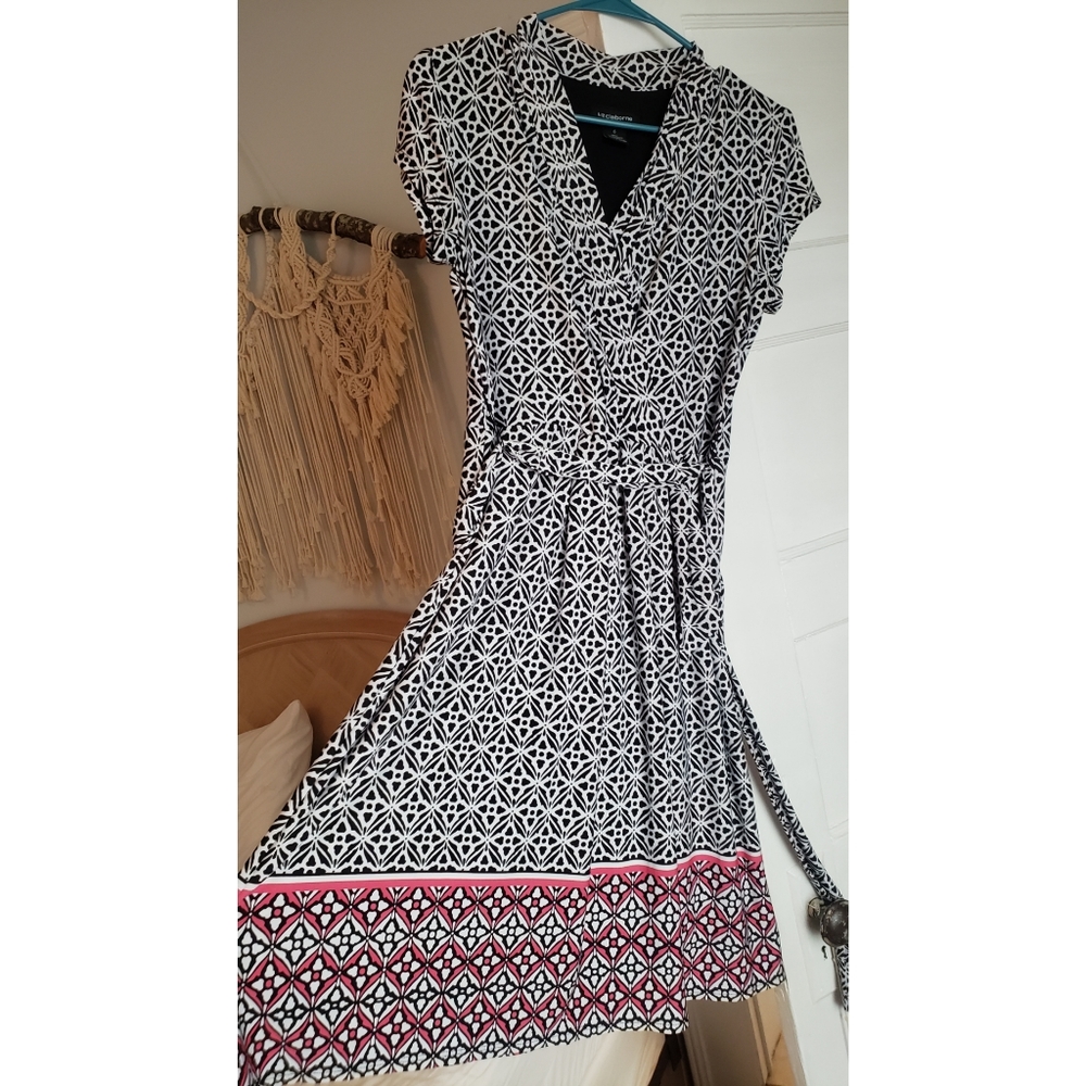 A-line midi geometric dress